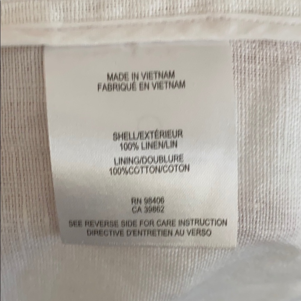 Theory white Linen Vest - Picture 4 of 4
